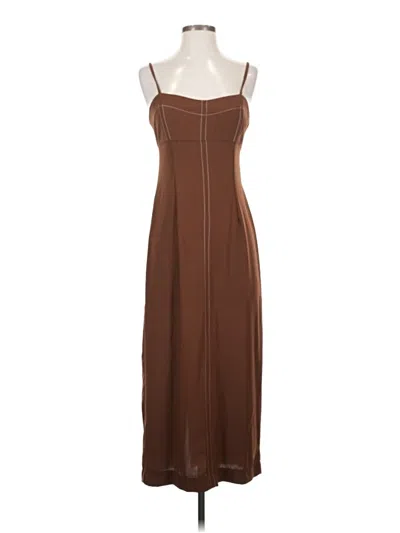 Pre-owned Assorted Brands Casual Dress In Brown