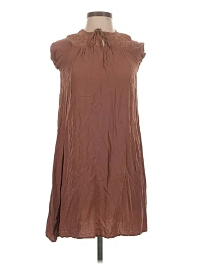 Pre-owned Assorted Brands Casual Dress In Brown