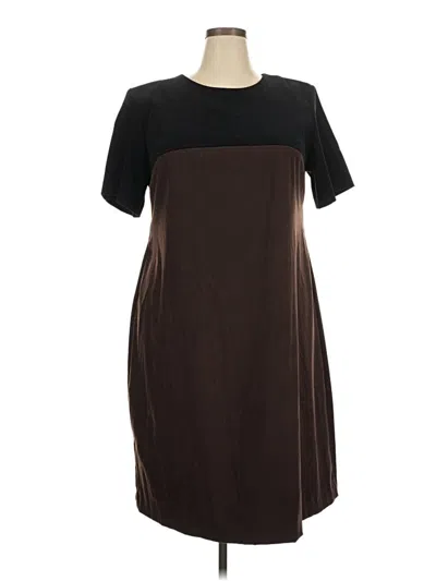 Pre-owned Assorted Brands Casual Dress In Brown