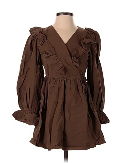 Pre-owned Assorted Brands Casual Dress In Brown
