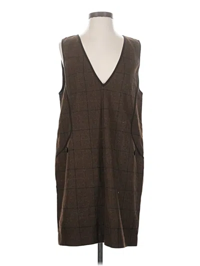 Pre-owned Assorted Brands Casual Dress In Brown