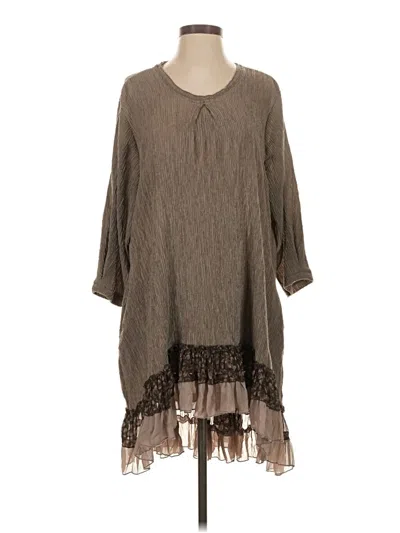 Pre-owned Assorted Brands Casual Dress In Brown