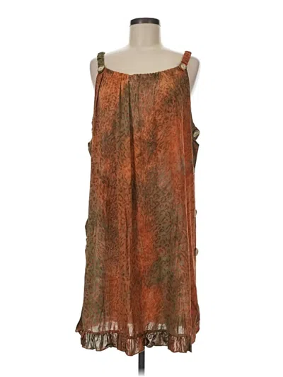 Pre-owned Assorted Brands Casual Dress In Brown