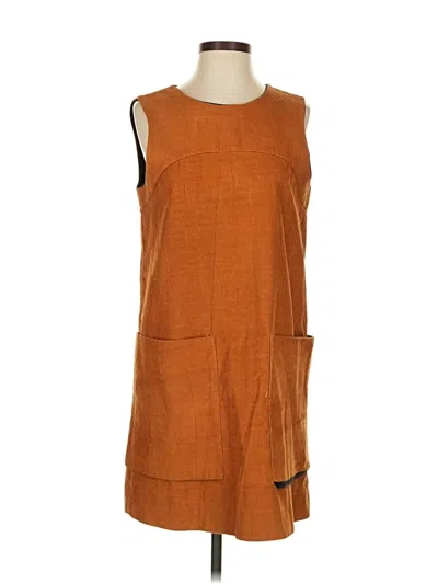 Pre-owned Assorted Brands Casual Dress In Brown