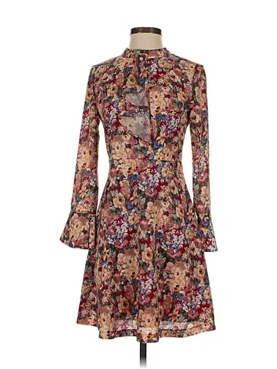 Pre-owned Assorted Brands Casual Dress In Brown