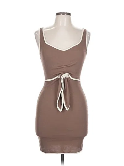 Pre-owned Assorted Brands Casual Dress In Brown