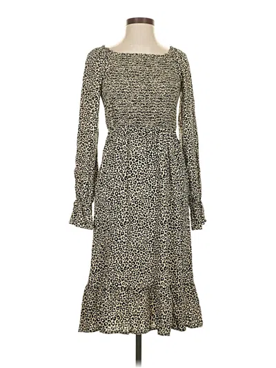 Pre-owned Assorted Brands Casual Dress In Brown