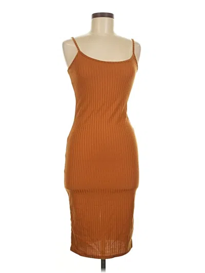 Pre-owned Assorted Brands Casual Dress In Brown