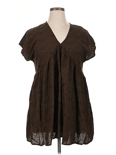 Pre-owned Assorted Brands Casual Dress In Brown