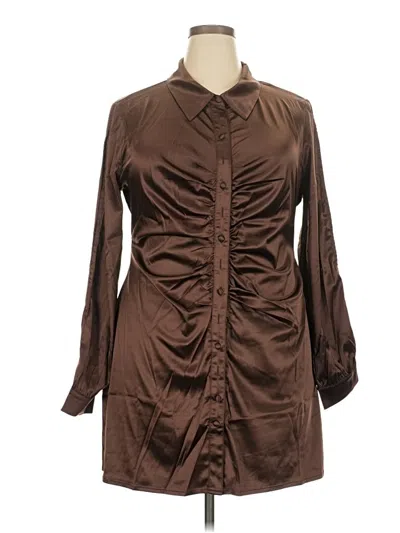 Pre-owned Assorted Brands Casual Dress In Brown