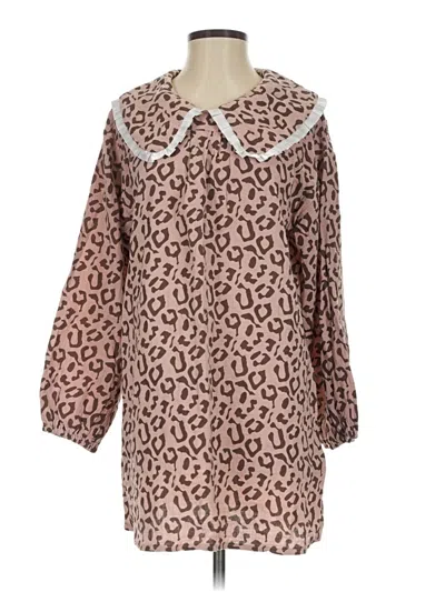 Pre-owned Assorted Brands Casual Dress In Brown