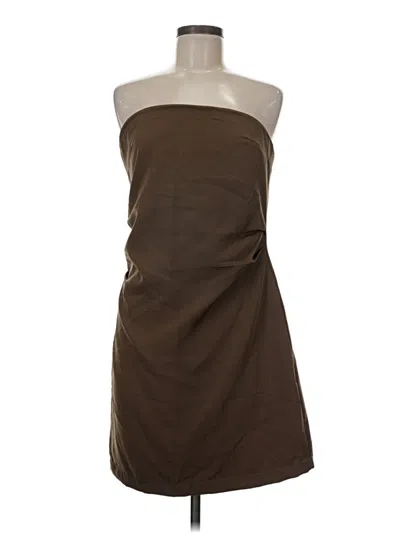Pre-owned Assorted Brands Casual Dress In Brown