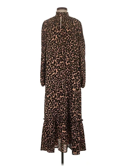 Pre-owned Assorted Brands Casual Dress In Brown
