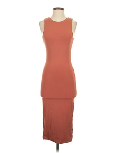Pre-owned Assorted Brands Casual Dress In Brown