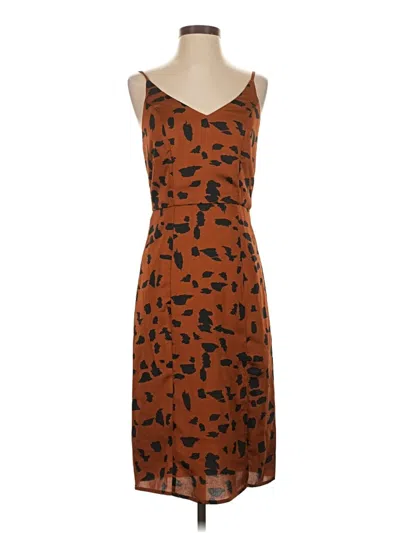 Pre-owned Assorted Brands Casual Dress In Brown