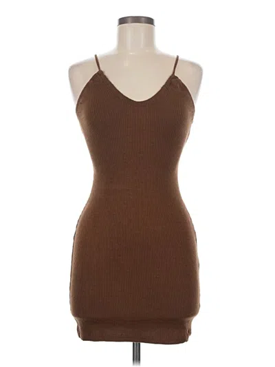 Pre-owned Assorted Brands Casual Dress In Brown