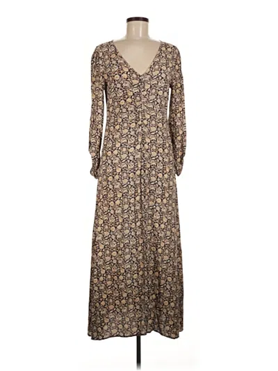 Pre-owned Assorted Brands Casual Dress In Brown