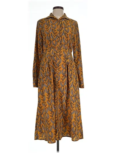Pre-owned Assorted Brands Casual Dress In Brown
