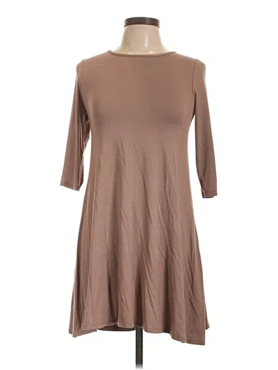 Pre-owned Assorted Brands Casual Dress In Brown