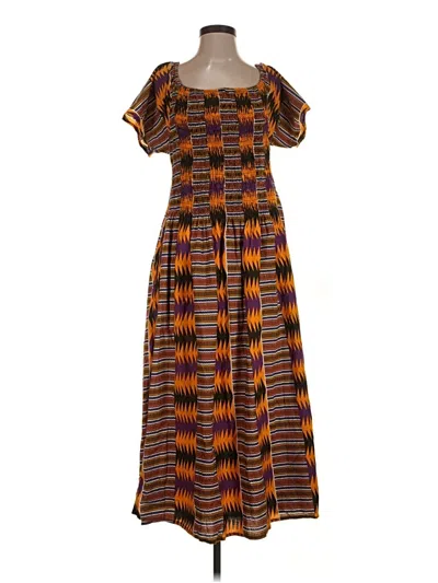 Pre-owned Assorted Brands Casual Dress In Brown