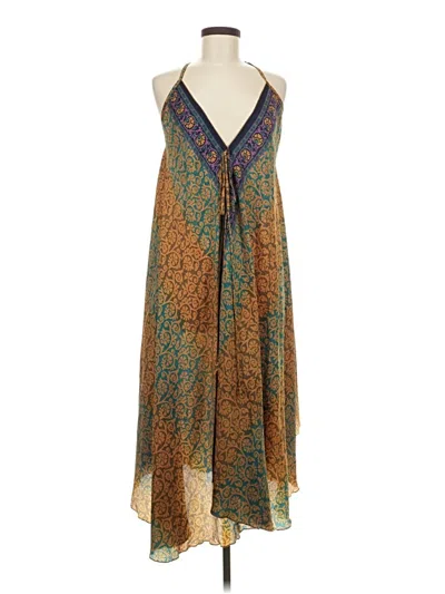 Pre-owned Assorted Brands Casual Dress In Brown