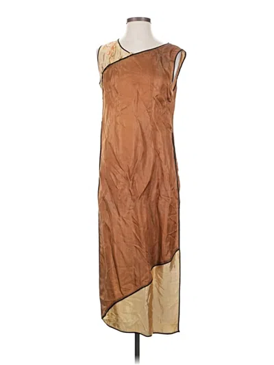 Pre-owned Assorted Brands Casual Dress In Brown