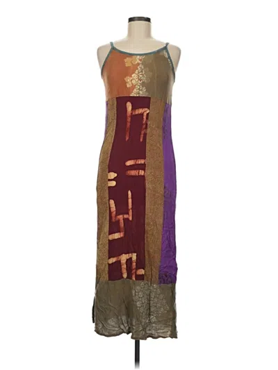 Pre-owned Assorted Brands Casual Dress In Brown