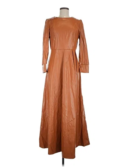 Pre-owned Assorted Brands Casual Dress In Brown