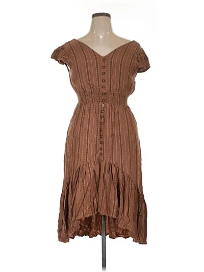 Pre-owned Assorted Brands Casual Dress In Brown