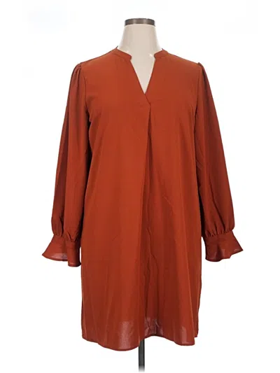 Pre-owned Assorted Brands Casual Dress In Brown