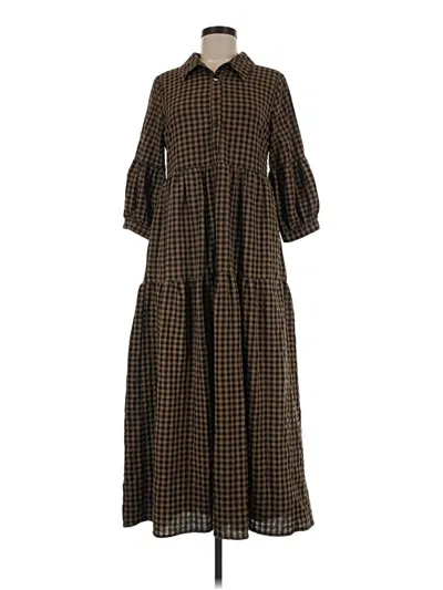 Pre-owned Assorted Brands Casual Dress In Brown