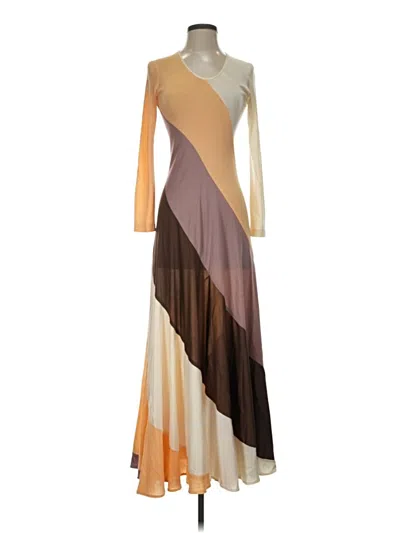 Pre-owned Assorted Brands Casual Dress In Brown