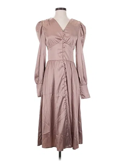 Pre-owned Assorted Brands Casual Dress In Brown