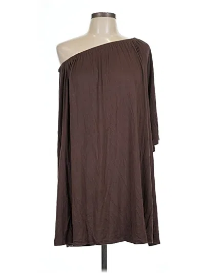 Pre-owned Assorted Brands Casual Dress In Brown