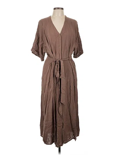 Pre-owned Assorted Brands Casual Dress In Brown