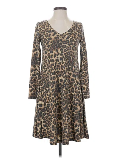 Pre-owned Assorted Brands Casual Dress In Brown