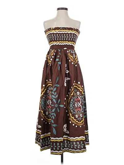 Pre-owned Assorted Brands Casual Dress In Brown