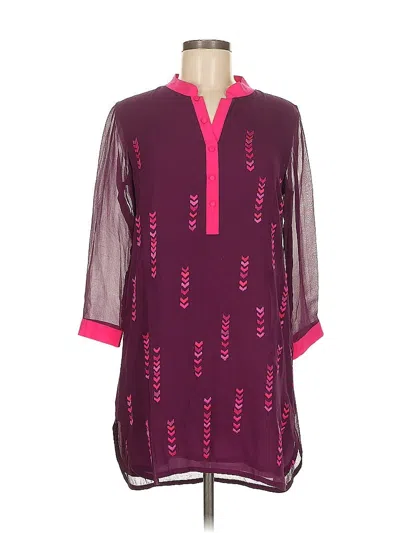 Pre-owned Assorted Brands Casual Dress In Burgundy