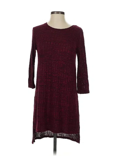 Pre-owned Assorted Brands Casual Dress In Burgundy