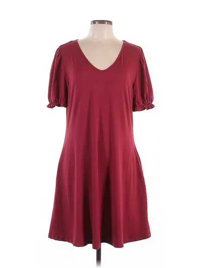 Pre-owned Assorted Brands Casual Dress In Burgundy