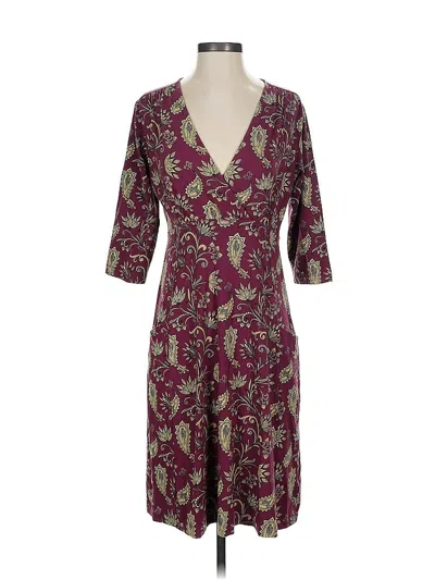 Pre-owned Assorted Brands Casual Dress In Burgundy