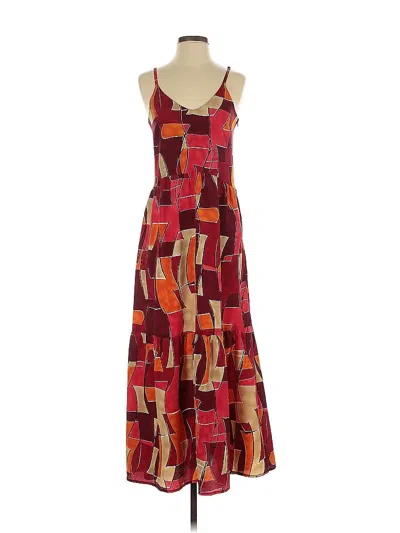 Pre-owned Assorted Brands Casual Dress In Burgundy