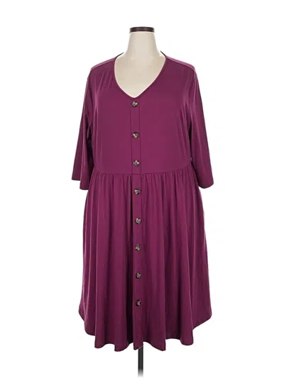 Pre-owned Assorted Brands Casual Dress In Burgundy