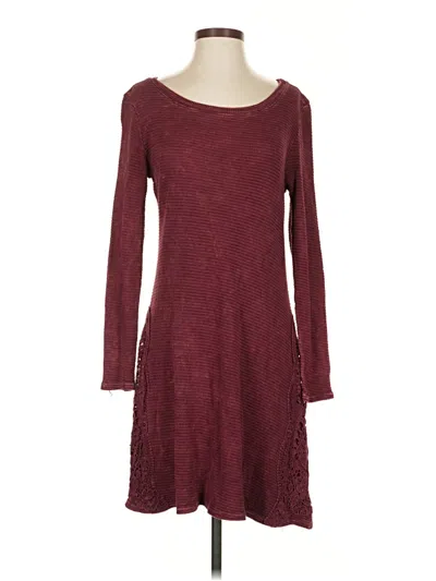 Pre-owned Assorted Brands Casual Dress In Burgundy