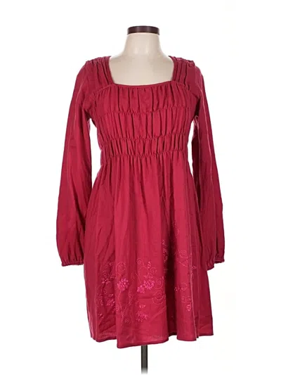Pre-owned Assorted Brands Casual Dress In Burgundy