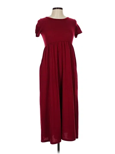 Pre-owned Assorted Brands Casual Dress In Burgundy