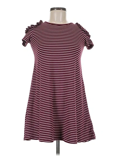 Pre-owned Assorted Brands Casual Dress In Burgundy