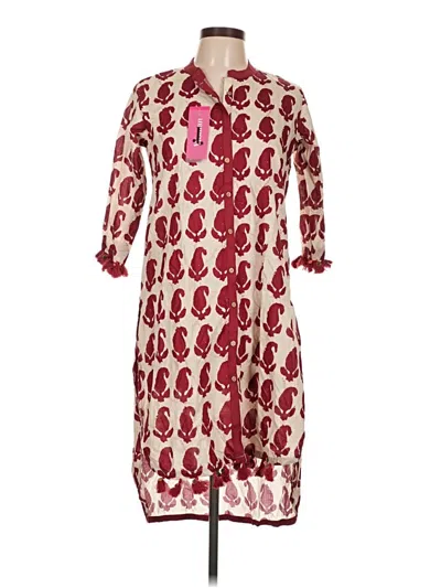 Assorted Brands Casual Dress In Burgundy