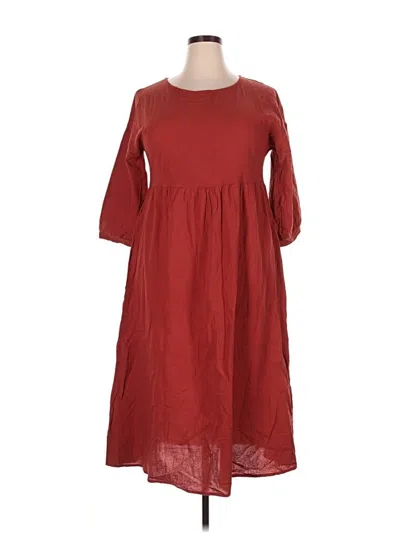 Pre-owned Assorted Brands Casual Dress In Burgundy