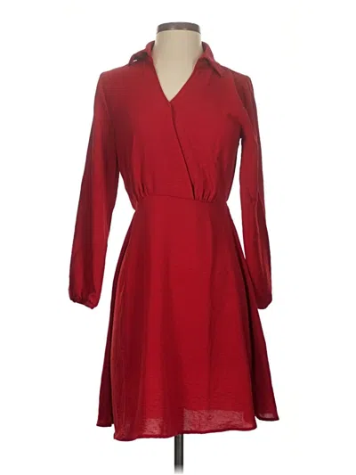 Pre-owned Assorted Brands Casual Dress In Burgundy